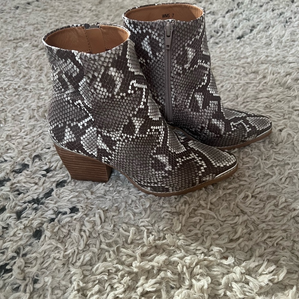 Snakeskin Ankle Boots